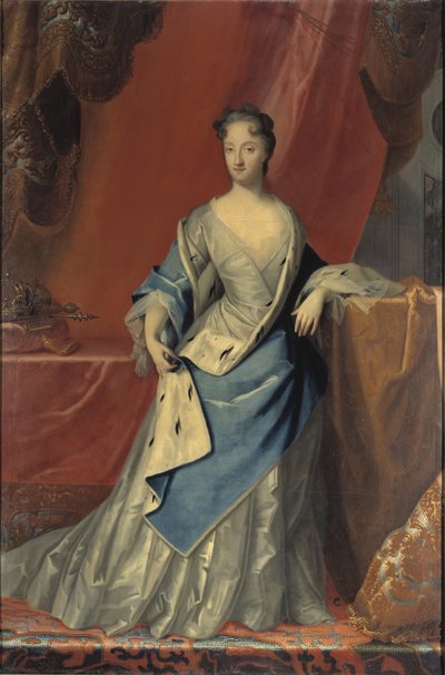 Portrait of Ulrika Eleonora (1688-1741), Queen of Sweden, by Starbus, Johan (1679-1724). Oil on canvas. Dimension : 210x135 cm. Nationalmuseum Stockholm av Johan Starbus