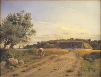 Ett torp vid Lodskov nära Vognserup Herrgård, Själland av Johan Thomas Lundbye