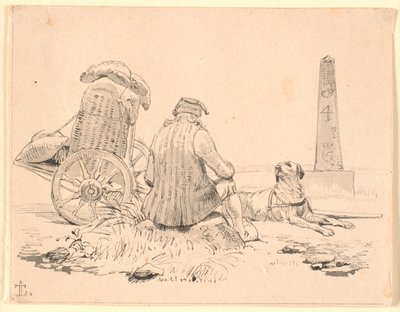 Handlaren och hans hund av Johan Thomas Lundbye