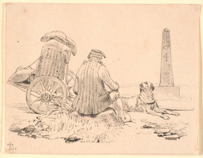 Handlaren och hans hund av Johan Thomas Lundbye
