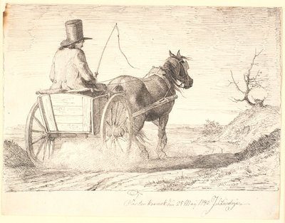 Bonde som kör en vagn av Johan Thomas Lundbye
