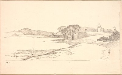 Lott av Søllerød Sø, t.h. Kyrkan av Johan Thomas Lundbye
