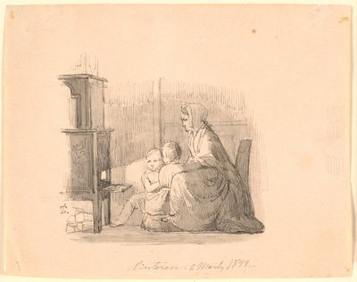 Vintern. Illustration till Kaalunds "Fabler för barn". Se kommentar från arkkatalog. av Johan Thomas Lundbye