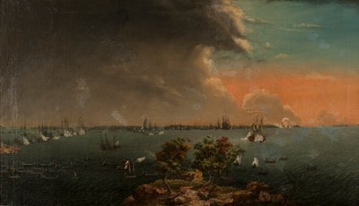 Andra rysk-svenska slaget vid Svensksund den 10 juli 1790. av Johan Tietrich Schoultz