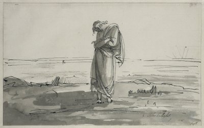 Söker ensamheten. Blad 1 i melankolisviten av Johan Tobias Sergel