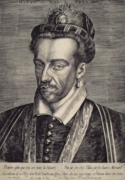 Henri III Valois (1551-89) av Johan Wierix