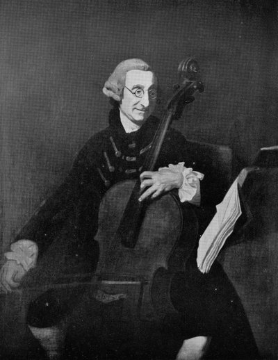 Giacomo Cervetto 1680-1783, italiensk cellist av Johan Zoffany