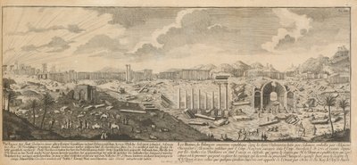 Ruinerna av Palmyra, antika staden i Syrien av Johann Adam Delsenbach