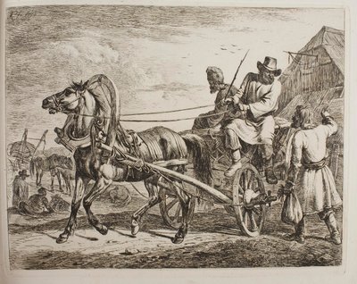 En rysk bondvagn av Johann Adam Klein