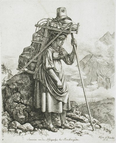 Mjölkpiga från Berchtesgaden av Johann Adam Klein