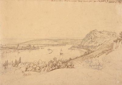 Ehrenbreitstein fästning av Johann Adam Klein