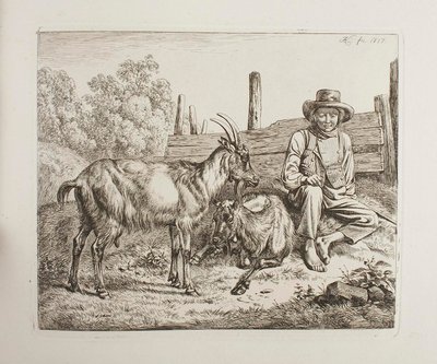 Herde med getter av Johann Adam Klein