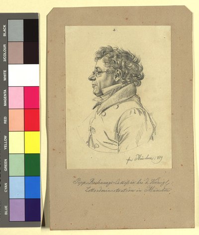 Herr von Popp (räkenskapskommissarie vid den kungliga lotteriadministrationen i München) av Johann Adam Klein