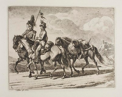 Militära ryttare av Johann Adam Klein