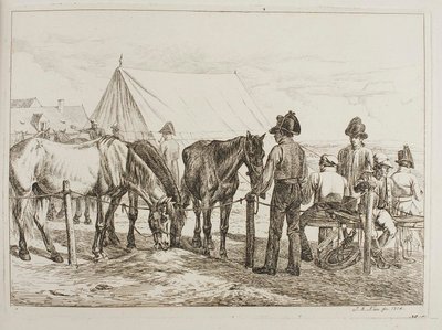 Soldater i ett militärläger av Johann Adam Klein