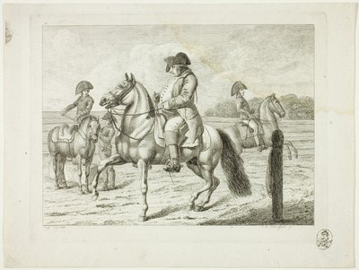 Ridskola och hästar av Johann Adolph Darnstedt