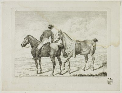 Ridskola och hästar av Johann Adolph Darnstedt