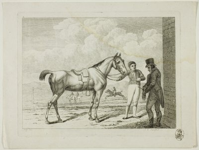 Ridskola och hästar av Johann Adolph Darnstedt