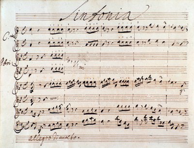 Första sidan av noten av Adriano i Siria av J A Hasse (1752) av Johann Adolph Hasse