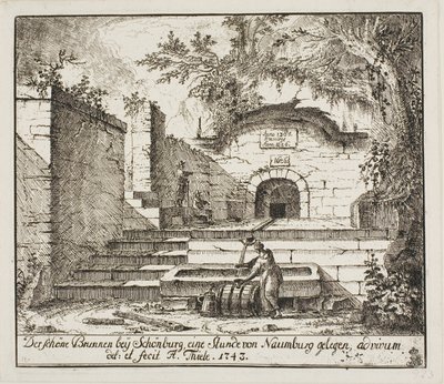 Den vackra fontänen nära Schönburg av Johann Alexander Thiele