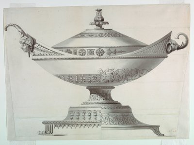 Ritning, Täckt Terrin av Johann Alois Seethaler