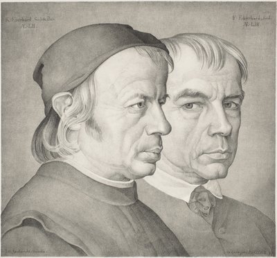 Bröderna Konrad och Franz Eberhard av Johann Anton Ramboux