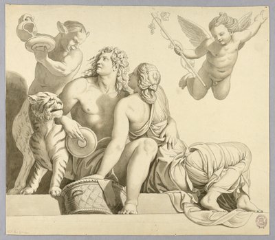 Dionysos och Ariadne av Johann August Nahl the Younger