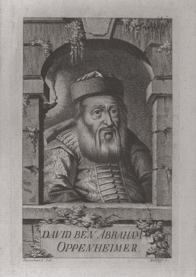 Porträtt av David Oppenheim 1664-1736, överrabbin i Prag, 1773 av Johann Balzer