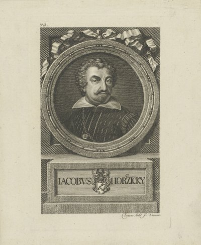 Porträtt av Jakub Horcicky z Tepence 1575-1622. av Johann Balzer