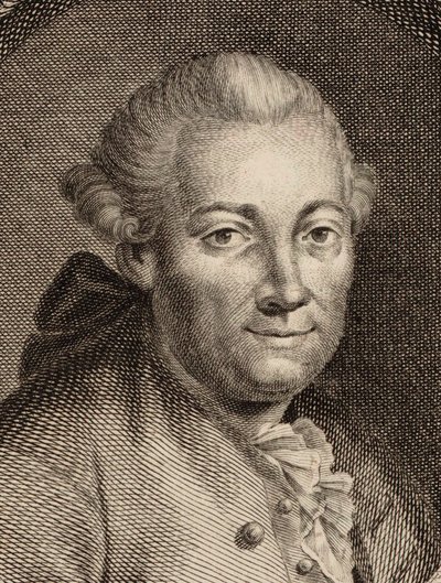 Porträtt av kompositören Florian Leopold Gassmann 1729-1774, 1780. av Johann Balzer