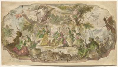 Diana vilar efter jakten av Johann Baptist Enderle
