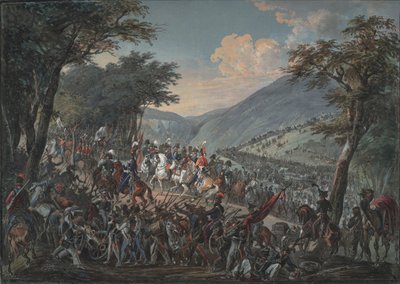 Kejsar Alexander I och hans följe passerade genom Vogeserna i juli 1815, 1825 av Johann Baptist Hoechle