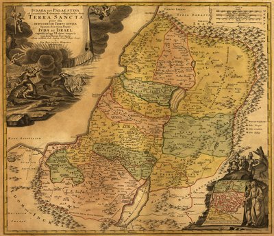 Ivdaea sev Palaestina ob sacratissima Redemtoris vestigia hodie dicta Terra Sancta. LOC 99466737 av Johann Baptist Homann