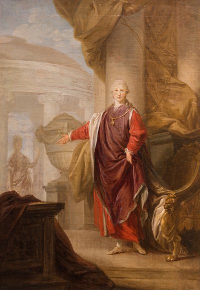 Porträtt av Wenzel Anton, prins av Kaunitz-Rietberg av Johann Baptist I Lampi