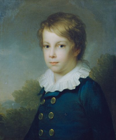 Porträtt av en pojke I av Johann Baptist Lampi d. Ä.