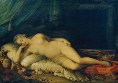 Venus sover på en soffa av Johann Baptist Lampi d. J.