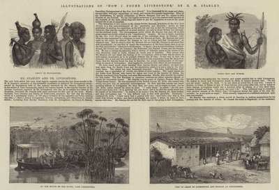 Illustrationer av How I Found Livingstone, av H M Stanley av Johann Baptist Zwecker
