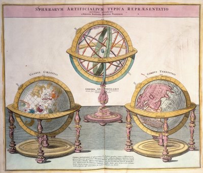 Världens vinjetter från Grosser Atlas, 1725 av Johann Baptista Homann