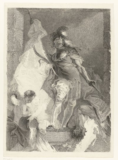 Saint Florian som en krigare med en handflata av seger av Johann Beheim