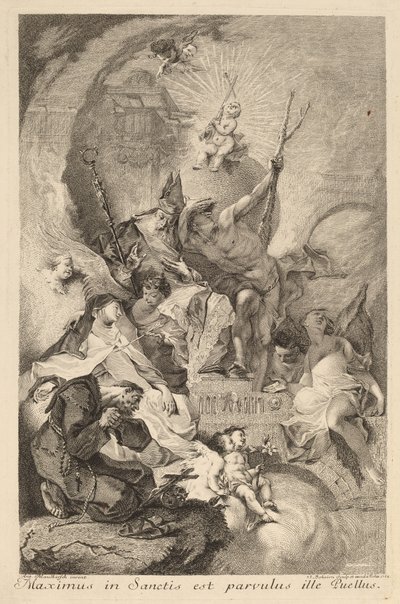 Fyra helgon av Johann Beheim after Franz Anton Maulbertsch
