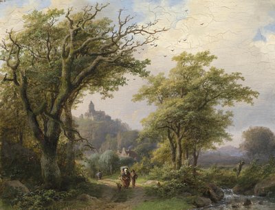 Vandrare vid bäcken av Johann Bernhard Klombeck