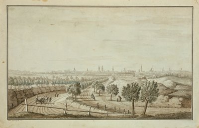 Utsikt över Hallesch-porten av Johann Carl Wilhelm Rosenberg