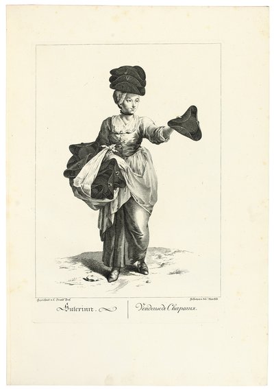 Hattförsäljaren av Johann Christian (after) Brand