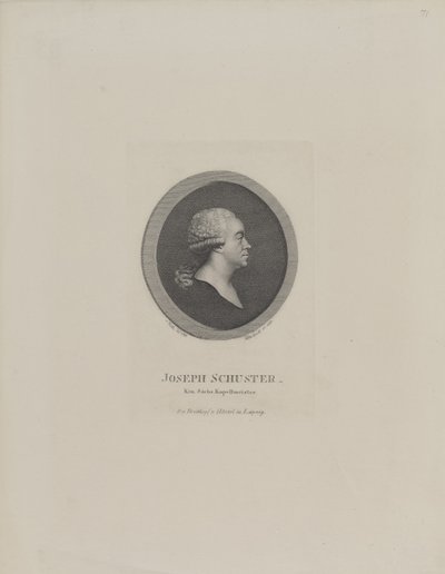 Porträtt av kompositören Joseph Schuster 1748-1812, 1811. av Johann Christian Benjamin Gottschick