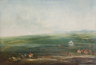 Laxenburg från Münkendorfer Lusthaus mot sydväst av Johann Christian Brand