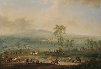 Laxenburg från Schneiderau mot Guntramsdorf och Mödling av Johann Christian Brand