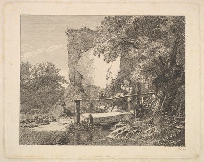 En pojke med tre getter, 1815. av Johann Christian Erhard