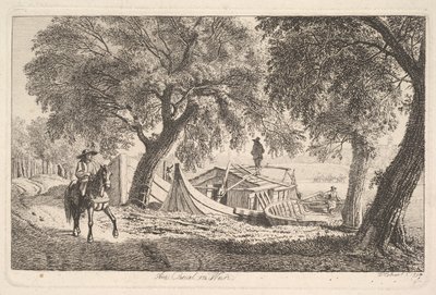 På kanalen i Wien, 1819. av Johann Christian Erhard