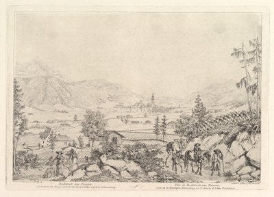 Landsbygdslandskap, Radstadt am Tauren, tidigt 1800-tal. av Johann Christian Erhard