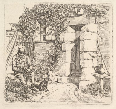 The Old Man and his Pomeranian Dog, 1817. av Johann Christian Erhard